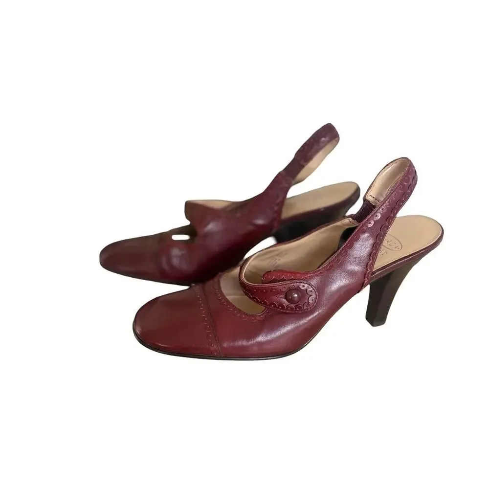 90's‎ vtg. JOAN & DAVID SLING BACK MARY JANE PUMPS SZ. 8